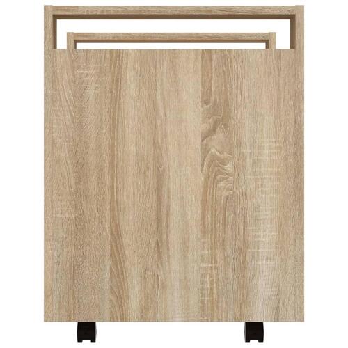 Kontorvogn 60x45x60 cm konstrueret træ sonoma-eg