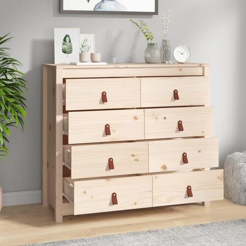 Kommode 100x40x90 cm massivt fyrretræ