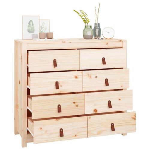 Kommode 100x40x90 cm massivt fyrretræ