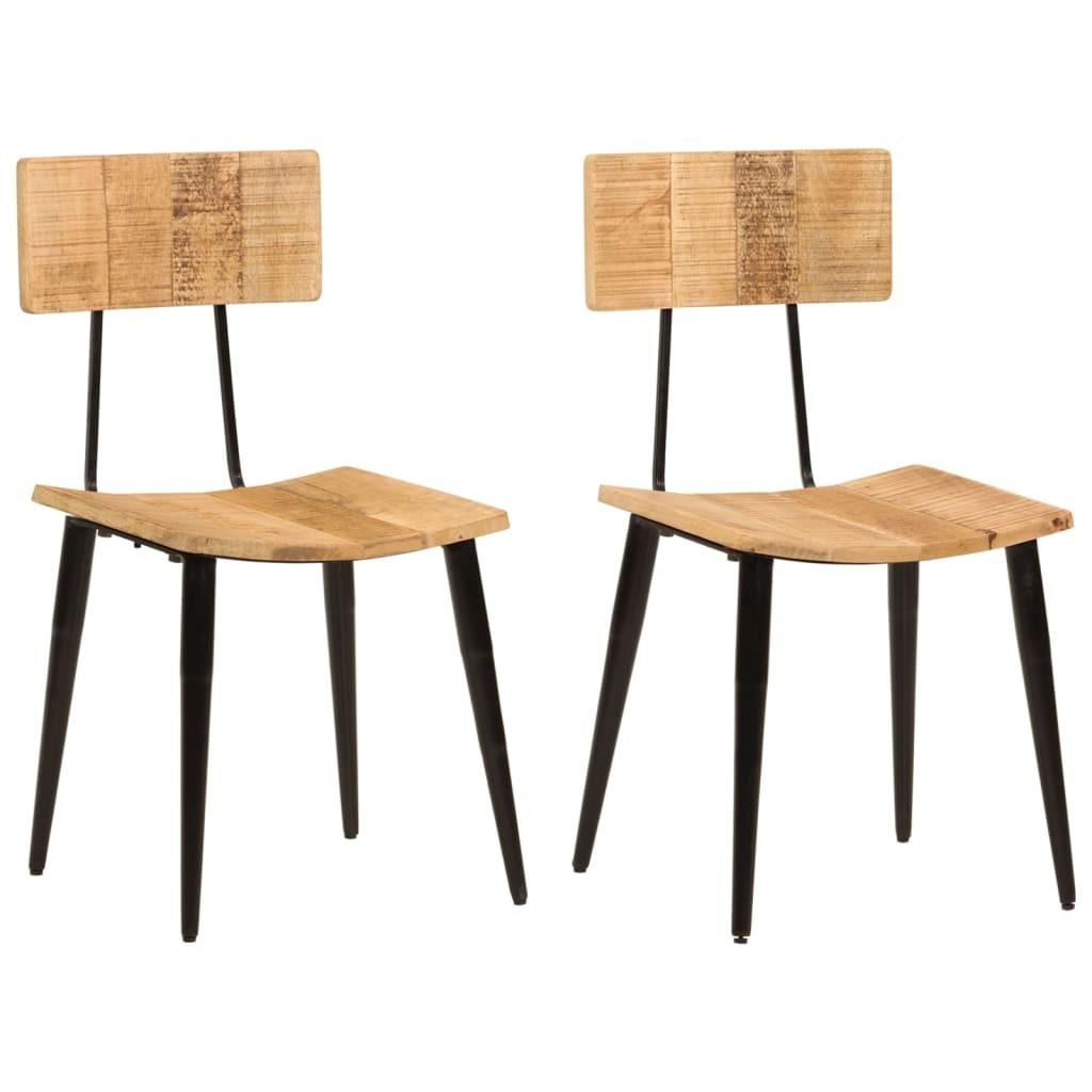 Spisebordsstole 2 stk. 44x40x80 cm massivt mangotræ