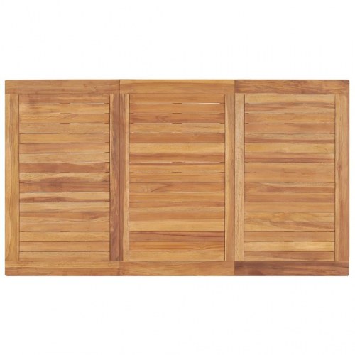 7-delt havespisesæt 140x80 cm massivt teaktræ