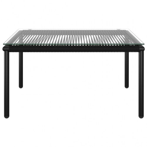 Haveloungesæt 5 dele med hynder PVC sort