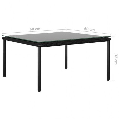 Haveloungesæt 5 dele med hynder PVC sort