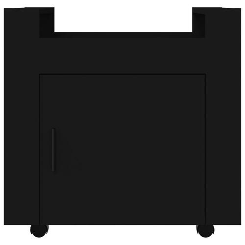 Kontorvogn 60x45x60 cm konstrueret træ sort