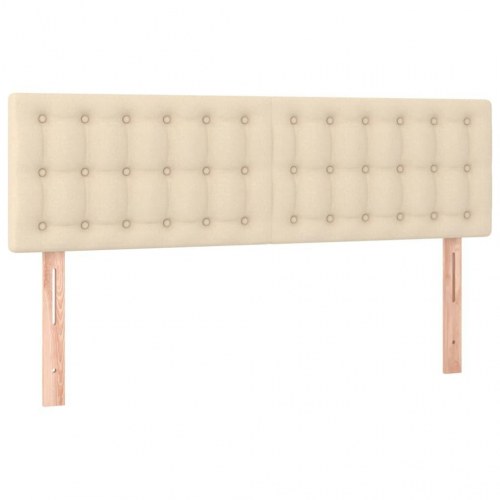 Sengegavl i stof - 144 × 5 × 78/88 cm, cremefarvet