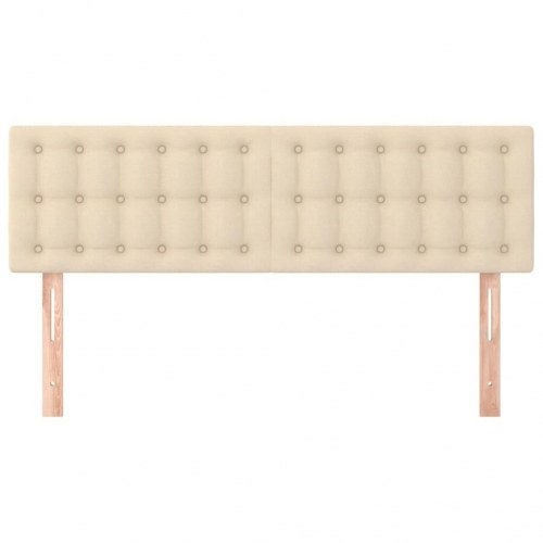 Sengegavl i stof - 144 × 5 × 78/88 cm, cremefarvet
