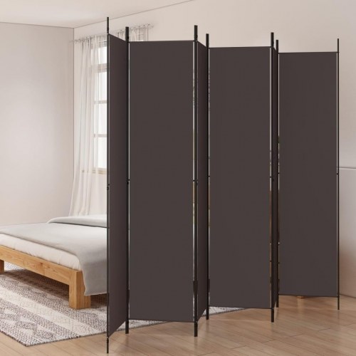 Rumdeler med 6 paneler 300 x 220 cm - brun