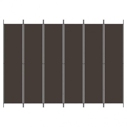 Rumdeler med 6 paneler 300 x 220 cm - brun