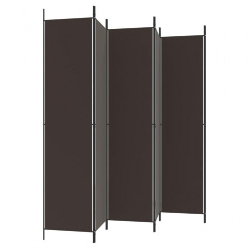 Rumdeler med 6 paneler 300 x 220 cm - brun