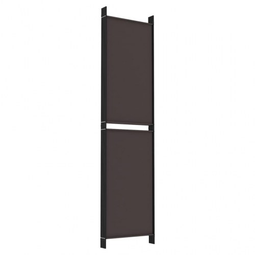 6-panels rumdeler 300x200 cm stof brun