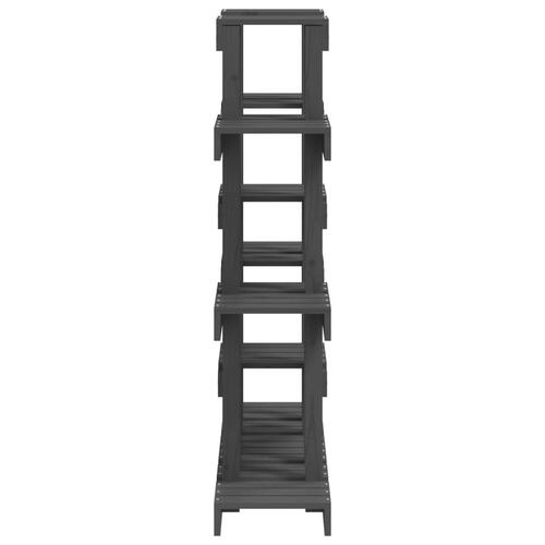 Plantestativ 104,5x25x109,5 cm massivt fyrretræ grå