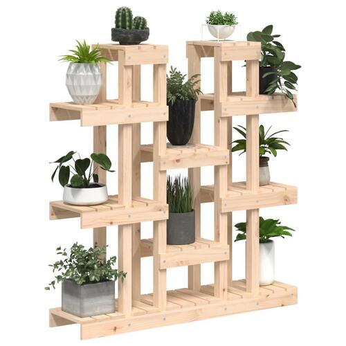 Plantestativ 104,5x25x109,5 cm massivt fyrretræ