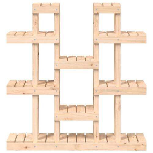 Plantestativ 104,5x25x109,5 cm massivt fyrretræ