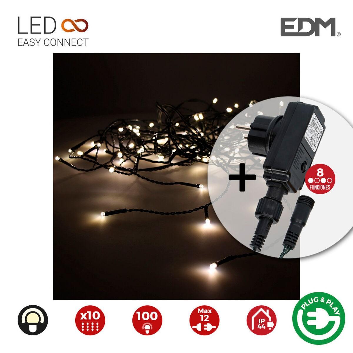 Led Gardin Edm Easy Connect Programmérbar Varm Hvid 2 X 1 M