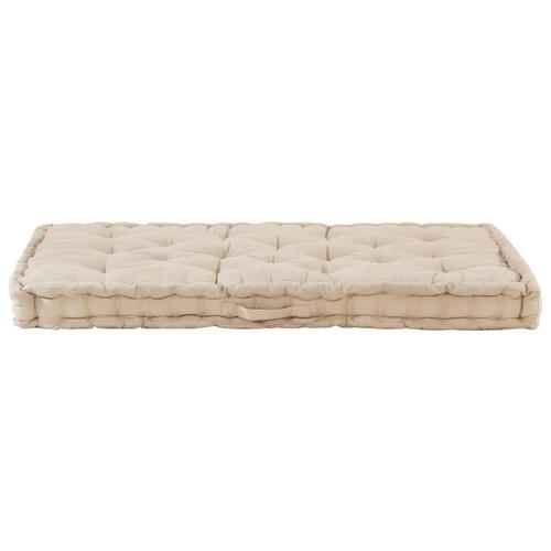 Hynde til pallesofa 120x80x10 cm bomuld beige