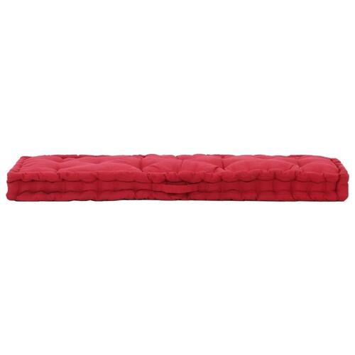 Hynde til pallesofa 120x40x7 cm bomuld bordeauxfarvet