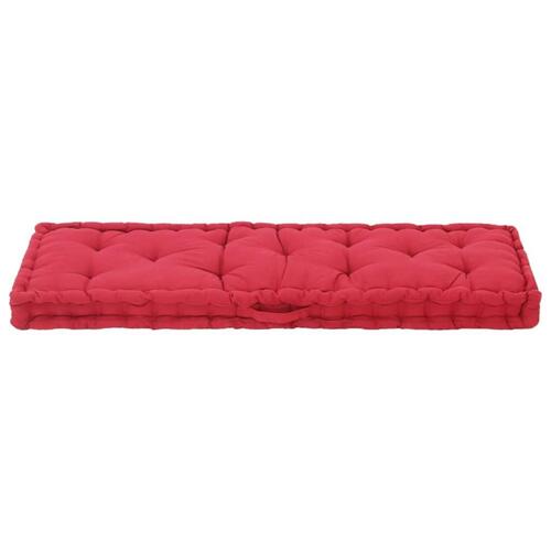 Hynde til pallesofa 120x40x7 cm bomuld bordeauxfarvet