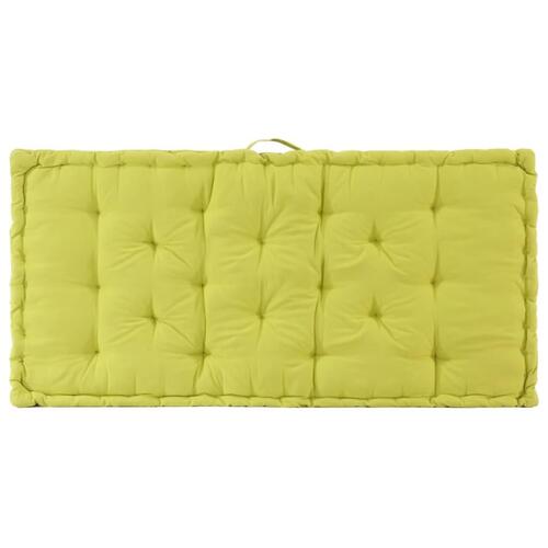 Hynde til pallesofa 120x80x10 cm bomuld grøn