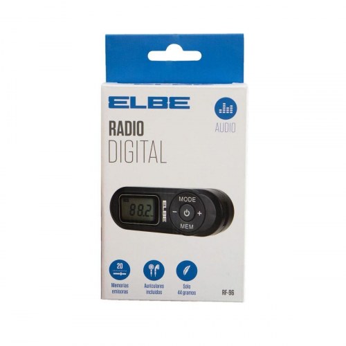 Radio FM bærbar digital - ELBE RF96, sort mini