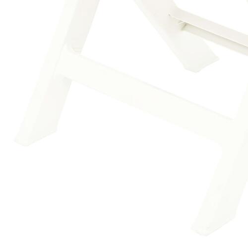 Foldbare havestole 2 stk. plastik hvid