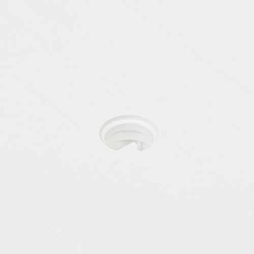 Havebord i plastik med parasolhul - 80 × 75 × 72 cm, hvid