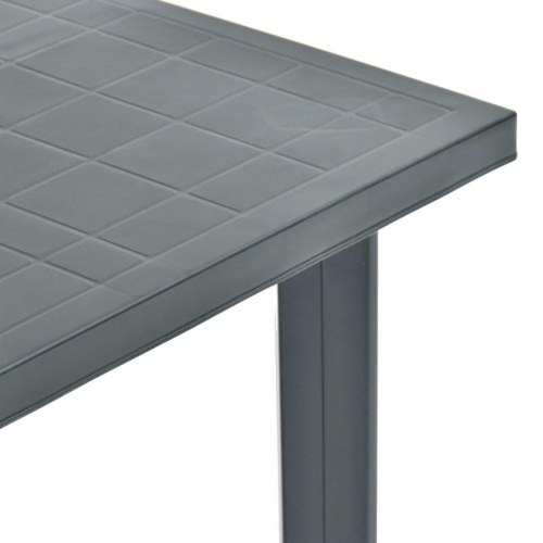 Havebord i plastik med parasolhul - grøn, 80 × 75 × 72 cm