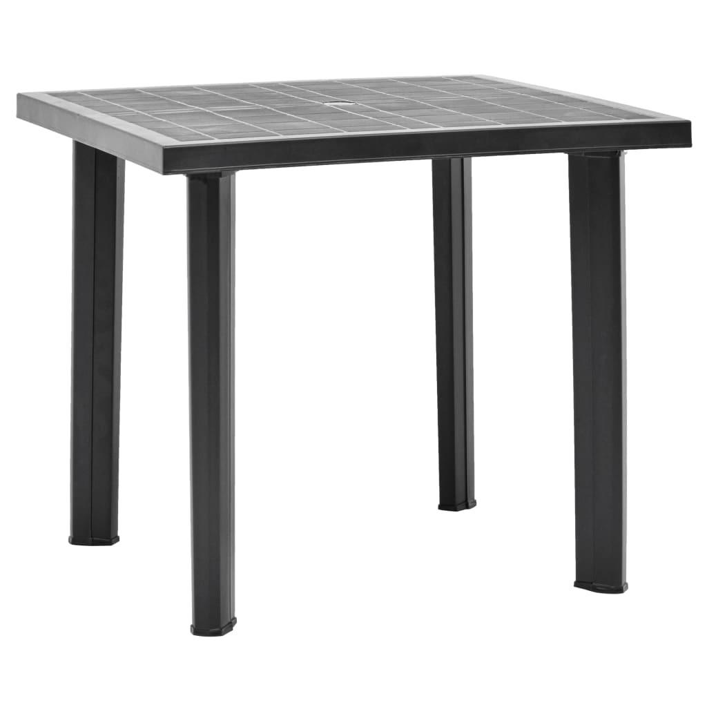 Havebord 80 x 75 x 72 cm plastik antracitgrå