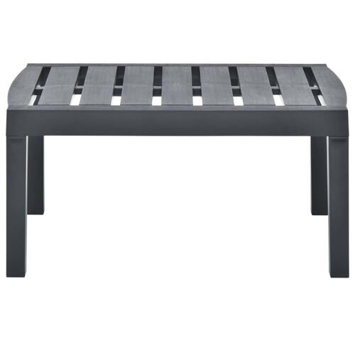 Havebord 78x55x38 cm plastik antracitgrå