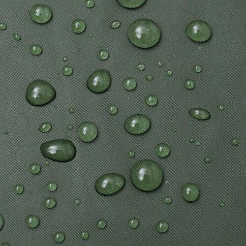 Vandtæt kraftig lang regnfrakke med hætte Grøn L