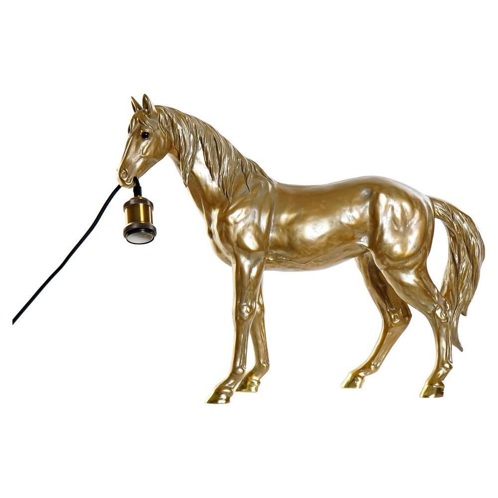 Bordlampe Harpiks 25w 220 V Gylden Hest 59.5 X 16.5 X 47 Cm