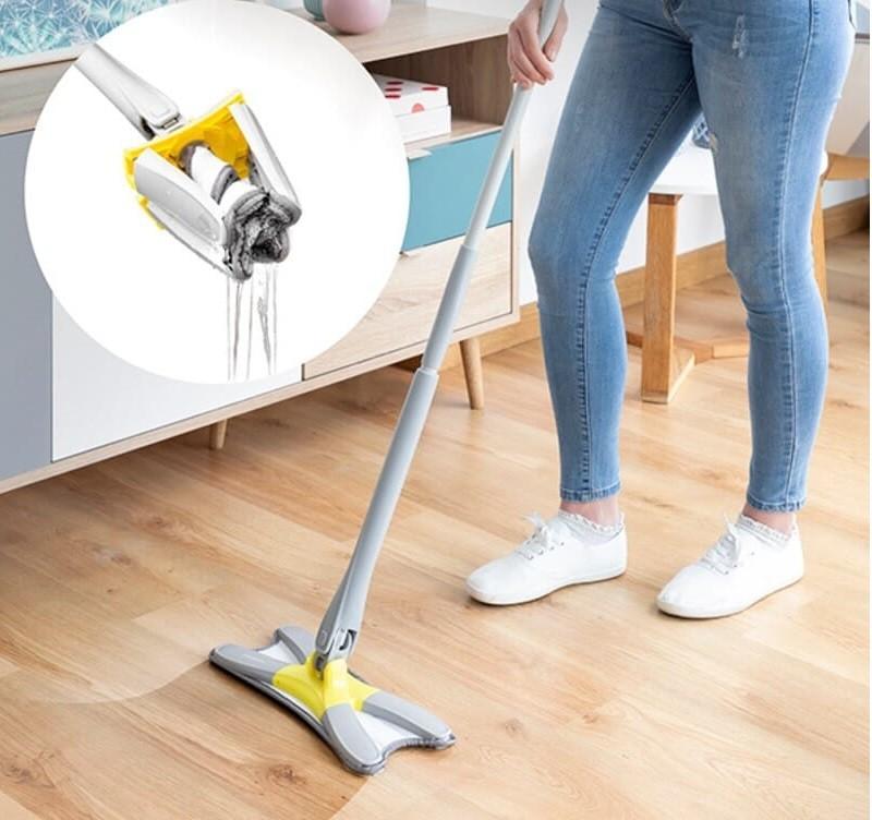 Mikrofiber gulvmoppe med automatisk vridefunktion type X Twop InnovaGoods
