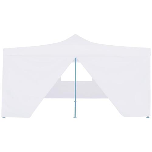 Foldbar pavillon med 4 sidevægge 5x5 m hvid