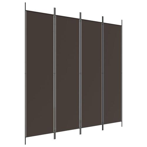 4-panels rumdeler 200x200 cm stof brun