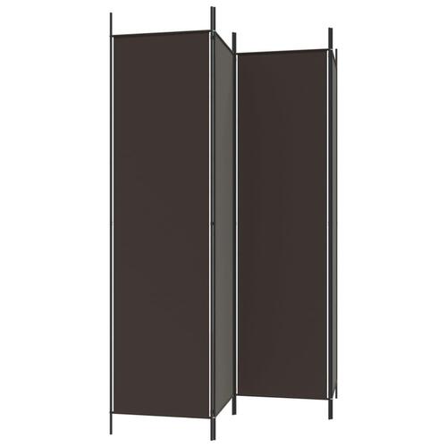 4-panels rumdeler 200x200 cm stof brun