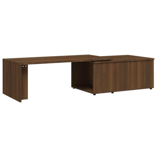 Sofabord 150x50x35 cm konstrueret træ brun egetræsfarve