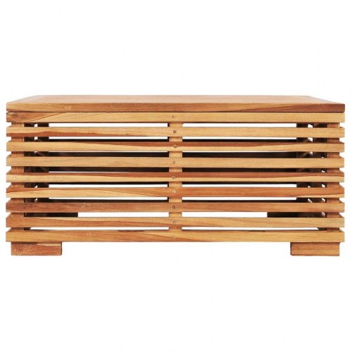 Havebord 69,5x69,5x31 cm massivt teaktræ