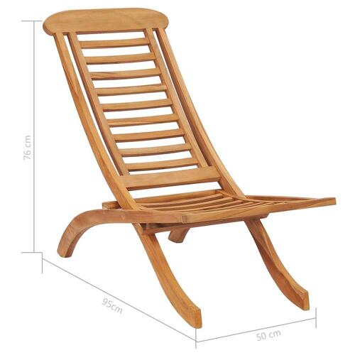Foldbar havestol massivt teaktræ