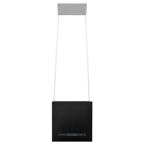 Hængende ø-emhætte med touchsensor LCD 37 cm pulverlakeret stål