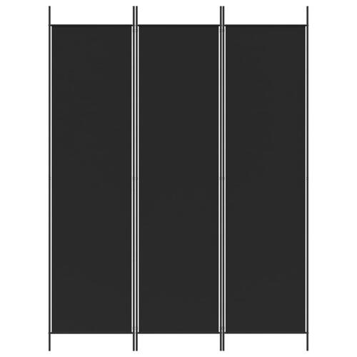 3-panels rumdeler 150x200 cm stof sort