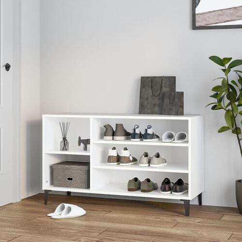 Skoreol 102x36x60 cm konstrueret træ hvid