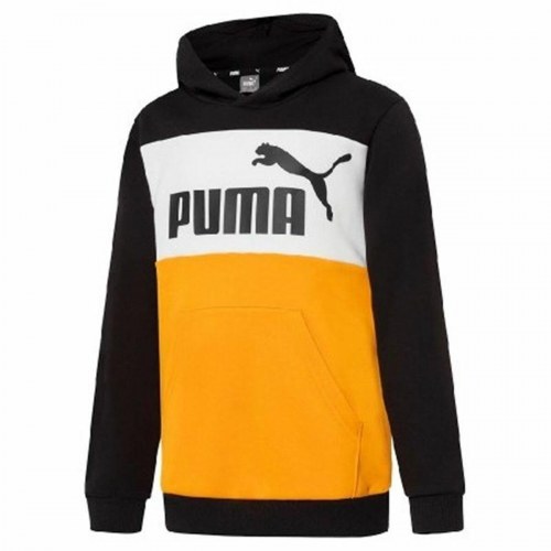 Puma Essentials+ Colourblock hættetrøje til børn - gul/sort, 5-6 år