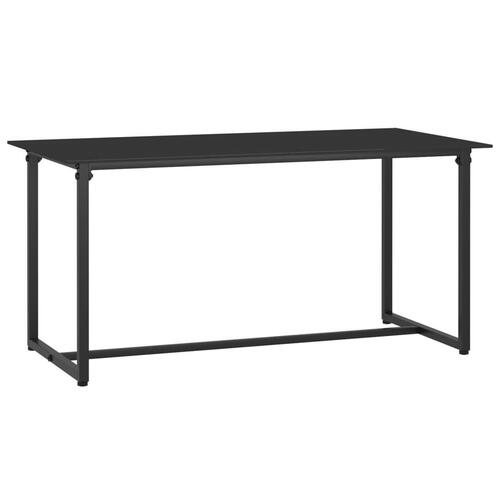 Udendørs loungesæt 4 dele med hynder polyrattan sort
