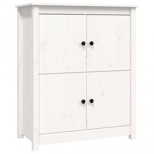 Skænk 83x41,5x100 cm massivt fyrretræ hvid