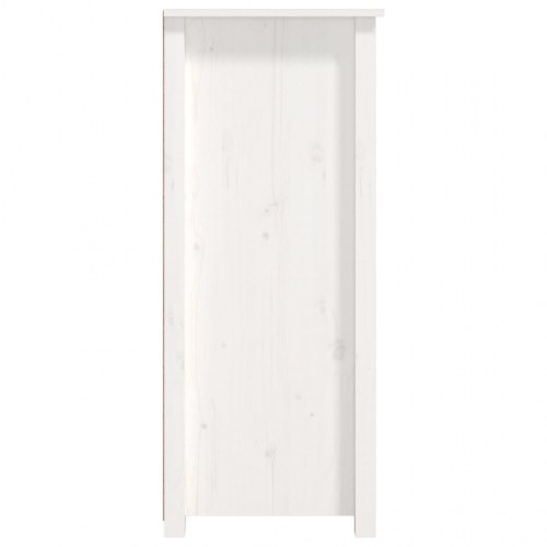 Skænk 83x41,5x100 cm massivt fyrretræ hvid