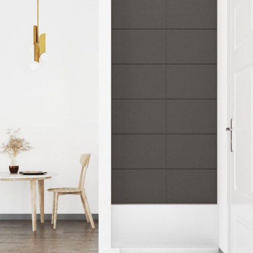 Vægpaneler 12 stk. 90x30 cm 3,24 m² stof mørkegrå