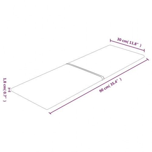 Vægpaneler 12 stk. 90x30 cm 3,24 m² stof mørkegrå