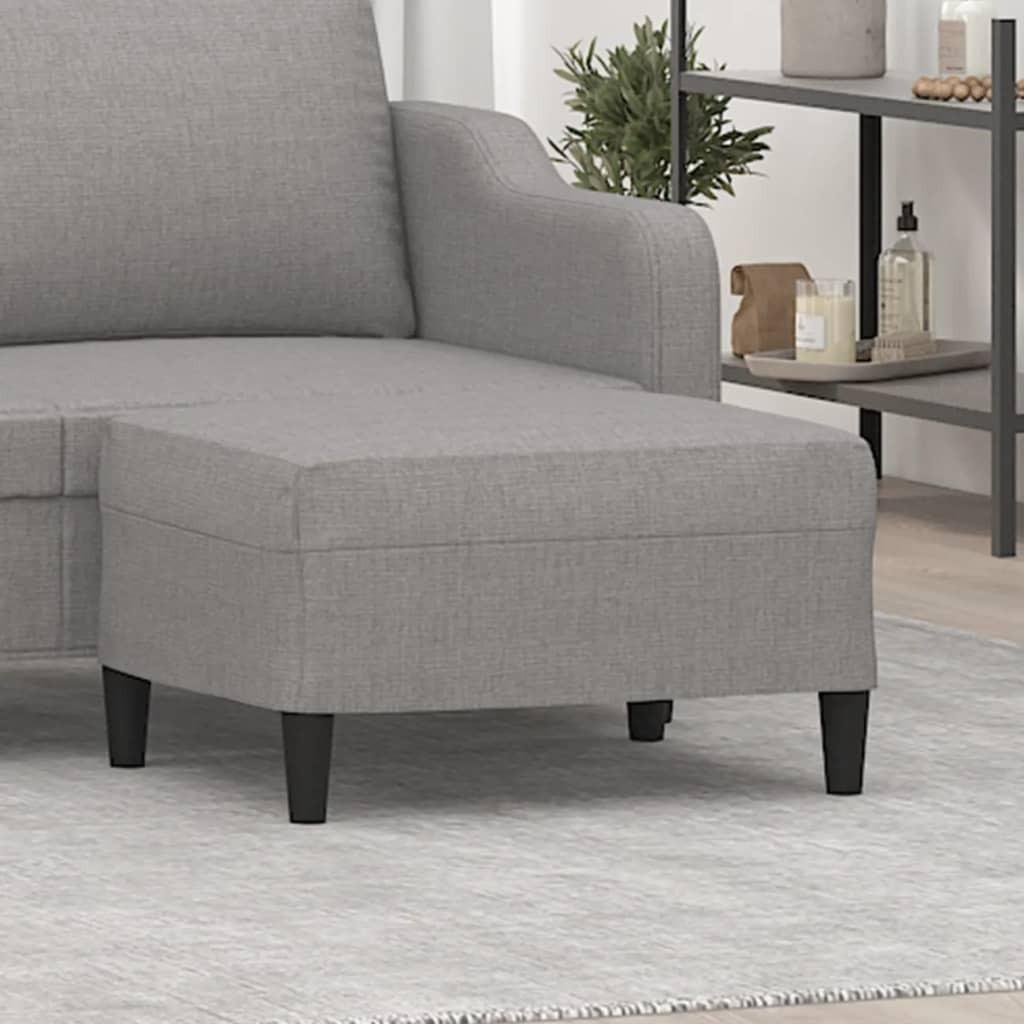 Fodskammel 70x55x41 cm stof grå billede