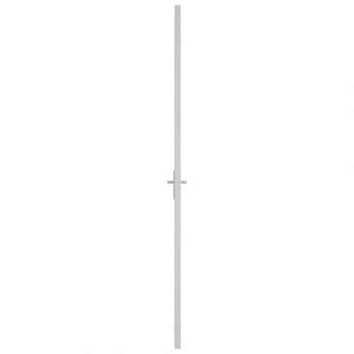 Indvendig glasdør 83 × 201,5 cm - mat glas og hvidt aluminiumsstel