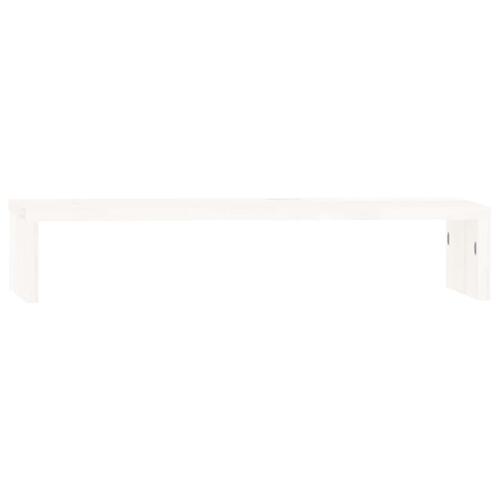 Skærmholder 50x27x10 cm massivt fyrretræ hvid
