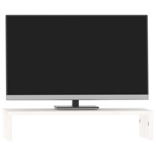 Skærmholder 50x27x10 cm massivt fyrretræ hvid